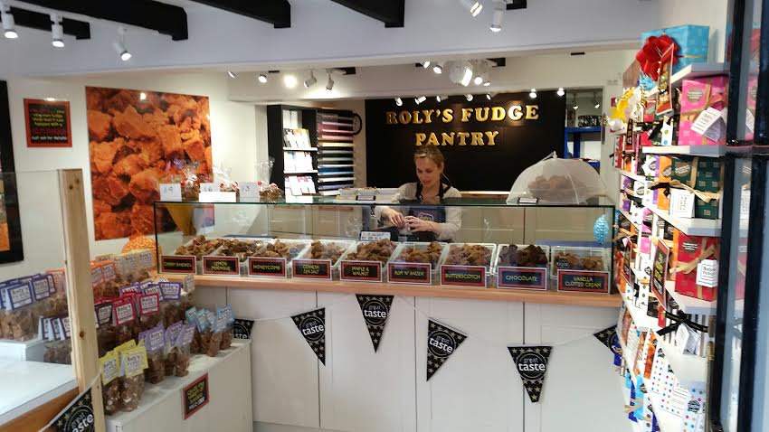 Roly's Fudge Padstow - inside the shop