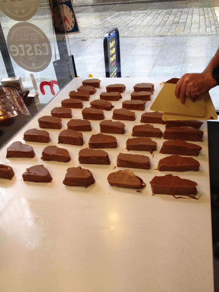 New franchisees making their first batch of fudge for Shrewsbury