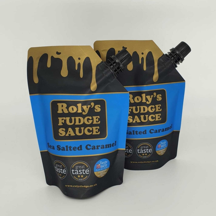 Salted Caramel Fudge Sauce - Roly's Fudge