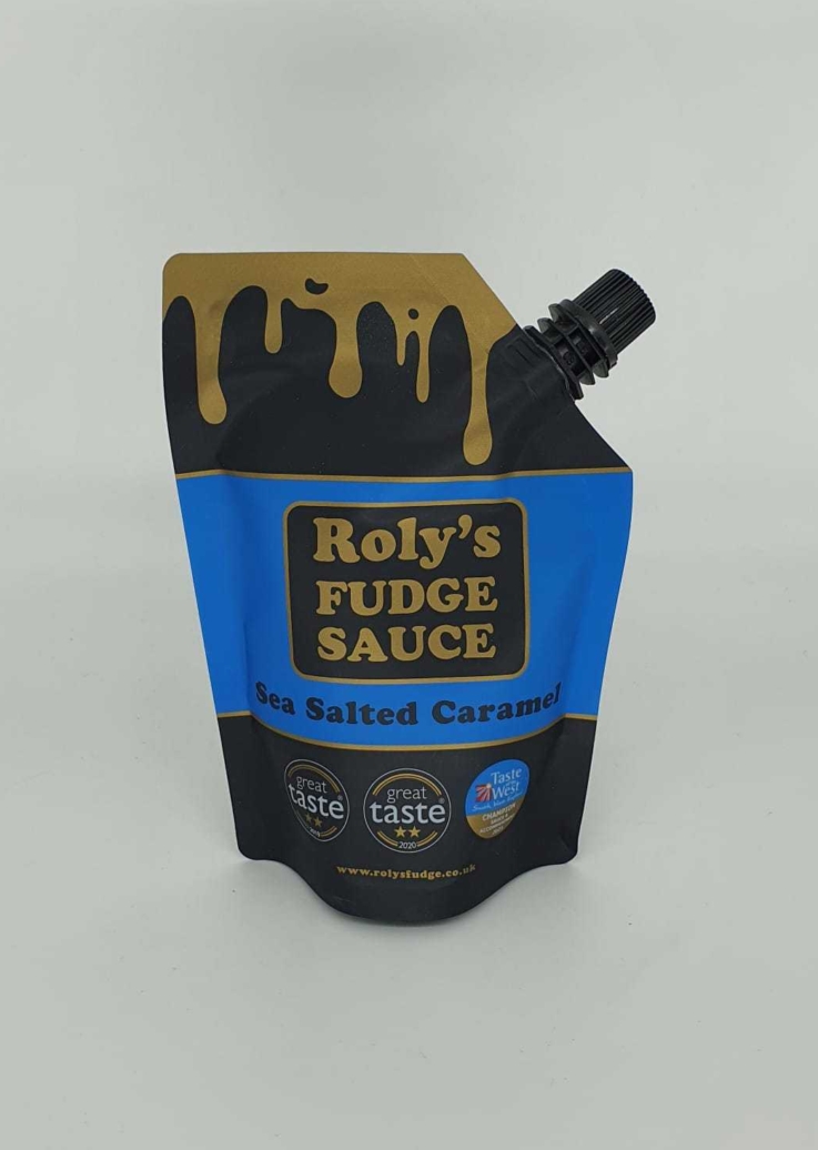 Salted Caramel Fudge Sauce - Roly's Fudge
